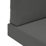 vidaXL Vankúš na vonkajšiu pohovku 3 pcs Antracit Polyester – Obrázok 9