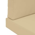 vidaXL Vankúš na vonkajšiu pohovku 3 pcs Béžová Polyester – Obrázok 9