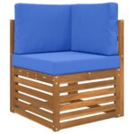 vidaXL Vankúš na vonkajšiu pohovku 3 pcs Královská modrá Polyester – Obrázok 3