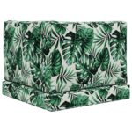 vidaXL Vankúš na vonkajšiu pohovku 3 pcs Vzor listov Polyester – Obrázok 7