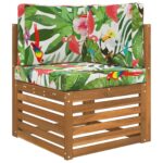vidaXL Vankúš na vonkajšiu pohovku 3 pcs farebné Polyester – Obrázok 3