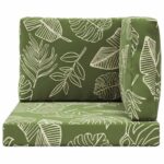 vidaXL Vankúš na vonkajšiu pohovku 3 pcs Design s listami Polyester – Obrázok 6