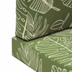 vidaXL Vankúš na vonkajšiu pohovku 3 pcs Design s listami Polyester – Obrázok 9