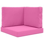 vidaXL Vankúš na vonkajšiu pohovku 3 pcs Ružová Polyester – Obrázok 2