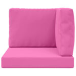 vidaXL Vankúš na vonkajšiu pohovku 3 pcs Ružová Polyester – Obrázok 6
