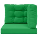 vidaXL Vankúš na vonkajšiu pohovku 3 pcs Zelená Polyester – Obrázok 6