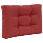 vidaXL Vankúš na vonkajšiu pohovku 3 pcs vínovo červená Polyester – Obrázok 5