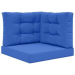 vidaXL Vankúš na vonkajšiu pohovku 3 pcs Královská modrá Polyester – Obrázok 2