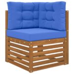 vidaXL Vankúš na vonkajšiu pohovku 3 pcs Královská modrá Polyester – Obrázok 3