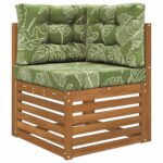 vidaXL Vankúš na vonkajšiu pohovku 3 pcs Design s listami Polyester – Obrázok 3