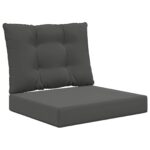 vidaXL Vankúš na vonkajšiu pohovku 2 pcs Antracit Polyester – Obrázok 2