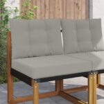 vidaXL Vankúš na vonkajšiu pohovku 2 pcs Biely Polyester