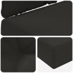 vidaXL Vankúš na vonkajšiu pohovku 2 pcs Čierny Polyester – Obrázok 8