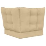 vidaXL Vankúš na vonkajšiu pohovku 3 pcs Béžová Polyester – Obrázok 7