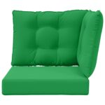 vidaXL Vankúš na vonkajšiu pohovku 3 pcs Zelená Polyester – Obrázok 6