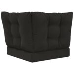 vidaXL Vankúš na vonkajšiu pohovku 3 pcs Čierny Polyester – Obrázok 7