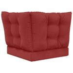 vidaXL Vankúš na vonkajšiu pohovku 3 pcs vínovo červená Polyester – Obrázok 7