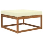vidaXL Vankúš na vonkajšiu pohovku Krémová 80 x 80 x 8 cm Polyester – Obrázok 3