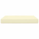 vidaXL Vankúš na vonkajšiu pohovku Krémová 80 x 80 x 8 cm Polyester – Obrázok 4