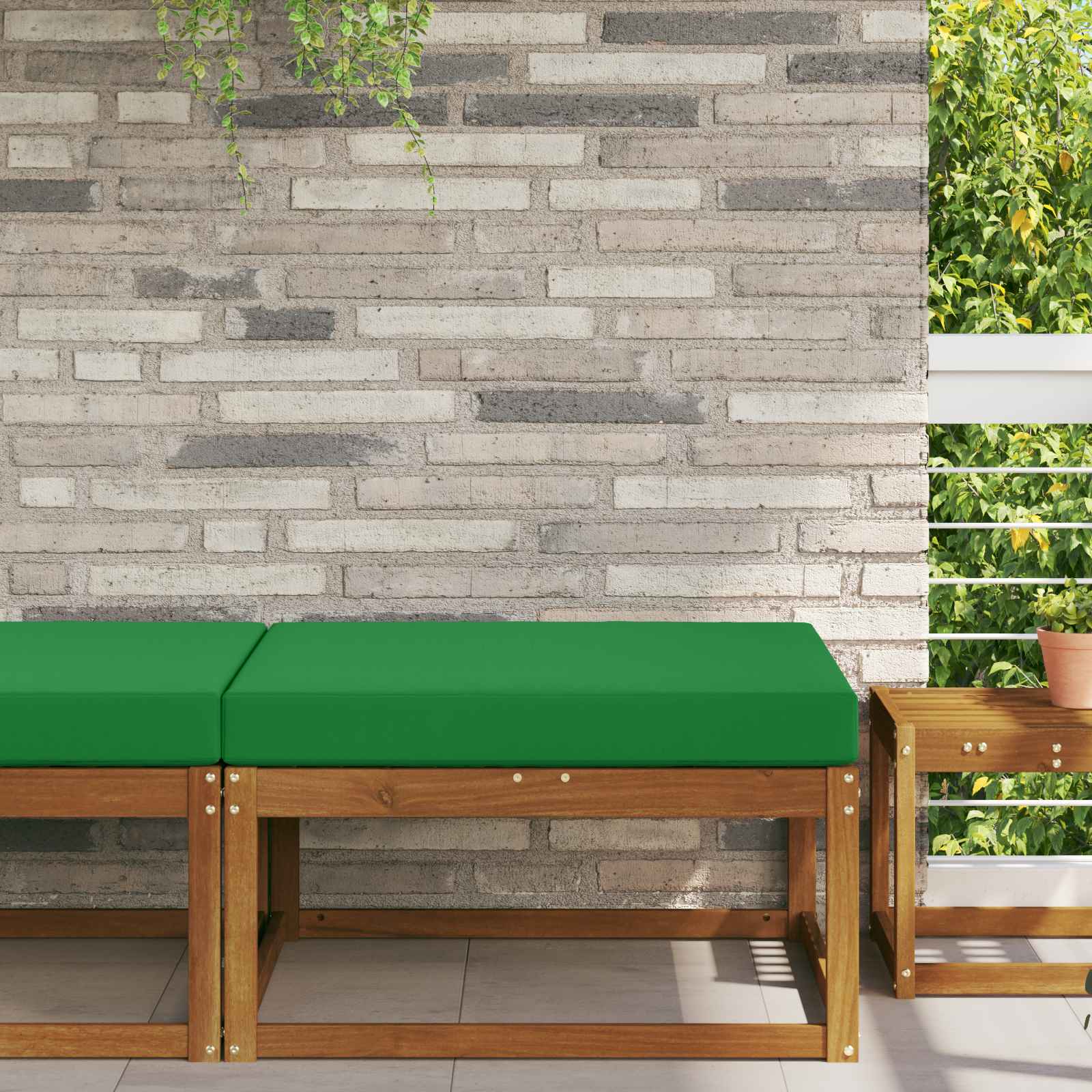 900817_1.jpg vidaXL Vankúš na vonkajšiu pohovku Zelená 80 x 80 x 8 cm Polyester – Obrázok 1