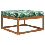 vidaXL Vankúš na vonkajšiu pohovku Vzor listov 80 x 80 x 8 cm – Obrázok 3