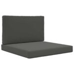 vidaXL Vankúš na vonkajšiu pohovku 2 pcs Antracit Polyester – Obrázok 2