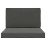 vidaXL Vankúš na vonkajšiu pohovku 2 pcs Antracit Polyester – Obrázok 6