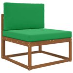 vidaXL Vankúš na vonkajšiu pohovku 2 pcs Zelená Polyester – Obrázok 3