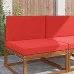 vidaXL Vankúš na vonkajšiu pohovku 2 pcs Červená Polyester