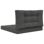 vidaXL Vankúš na vonkajšiu pohovku 2 pcs Antracit Polyester – Obrázok 7