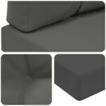 vidaXL Vankúš na vonkajšiu pohovku 2 pcs Antracit Polyester – Obrázok 8