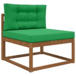 vidaXL Vankúš na vonkajšiu pohovku 2 pcs Zelená Polyester – Obrázok 3