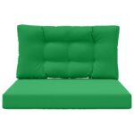 vidaXL Vankúš na vonkajšiu pohovku 2 pcs Zelená Polyester – Obrázok 6