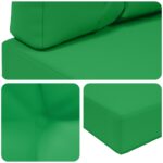 vidaXL Vankúš na vonkajšiu pohovku 2 pcs Zelená Polyester – Obrázok 8