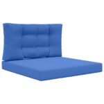 vidaXL Vankúš na vonkajšiu pohovku 2 pcs Královská modrá Polyester – Obrázok 2