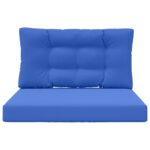 vidaXL Vankúš na vonkajšiu pohovku 2 pcs Královská modrá Polyester – Obrázok 6