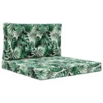 vidaXL Vankúš na vonkajšiu pohovku 2 pcs Vzor listov Polyester – Obrázok 2