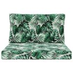 vidaXL Vankúš na vonkajšiu pohovku 2 pcs Vzor listov Polyester – Obrázok 6