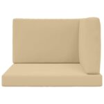 vidaXL Vankúš na vonkajšiu pohovku 3 pcs Béžová Polyester – Obrázok 6
