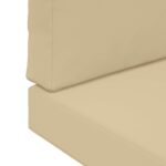 vidaXL Vankúš na vonkajšiu pohovku 3 pcs Béžová Polyester – Obrázok 9