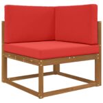 vidaXL Vankúš na vonkajšiu pohovku 3 pcs Červená Polyester – Obrázok 3
