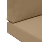 vidaXL Vankúš na vonkajšiu pohovku 3 pcs Sivohnedá Polyester – Obrázok 9