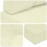 vidaXL Vankúš na vonkajšiu pohovku 3 pcs Krémová Polyester – Obrázok 8