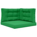 vidaXL Vankúš na vonkajšiu pohovku 3 pcs Zelená Polyester – Obrázok 2
