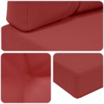 vidaXL Vankúš na vonkajšiu pohovku 3 pcs vínovo červená Polyester – Obrázok 8