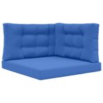vidaXL Vankúš na vonkajšiu pohovku 3 pcs Královská modrá Polyester – Obrázok 2
