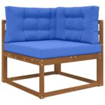 vidaXL Vankúš na vonkajšiu pohovku 3 pcs Královská modrá Polyester – Obrázok 3