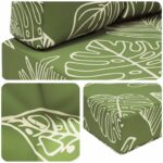vidaXL Vankúš na vonkajšiu pohovku 3 pcs Design s listami Polyester – Obrázok 8