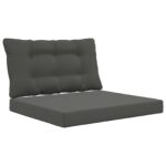 vidaXL Vankúš na vonkajšiu pohovku 2 pcs Antracit Polyester – Obrázok 2