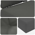 vidaXL Vankúš na vonkajšiu pohovku 2 pcs Antracit Polyester – Obrázok 8